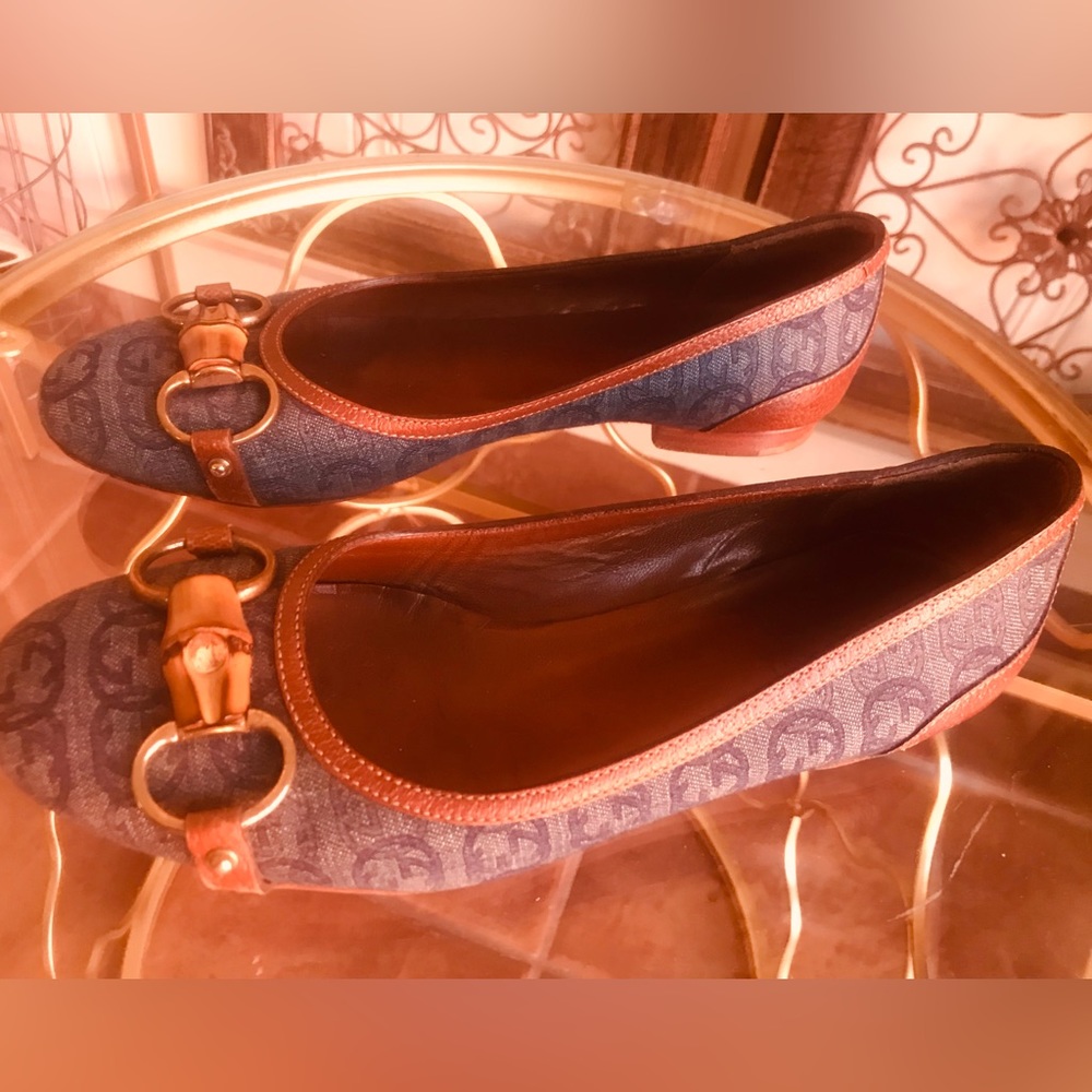Authentic Gucci Flats Denim 6 - Picture 5 of 6